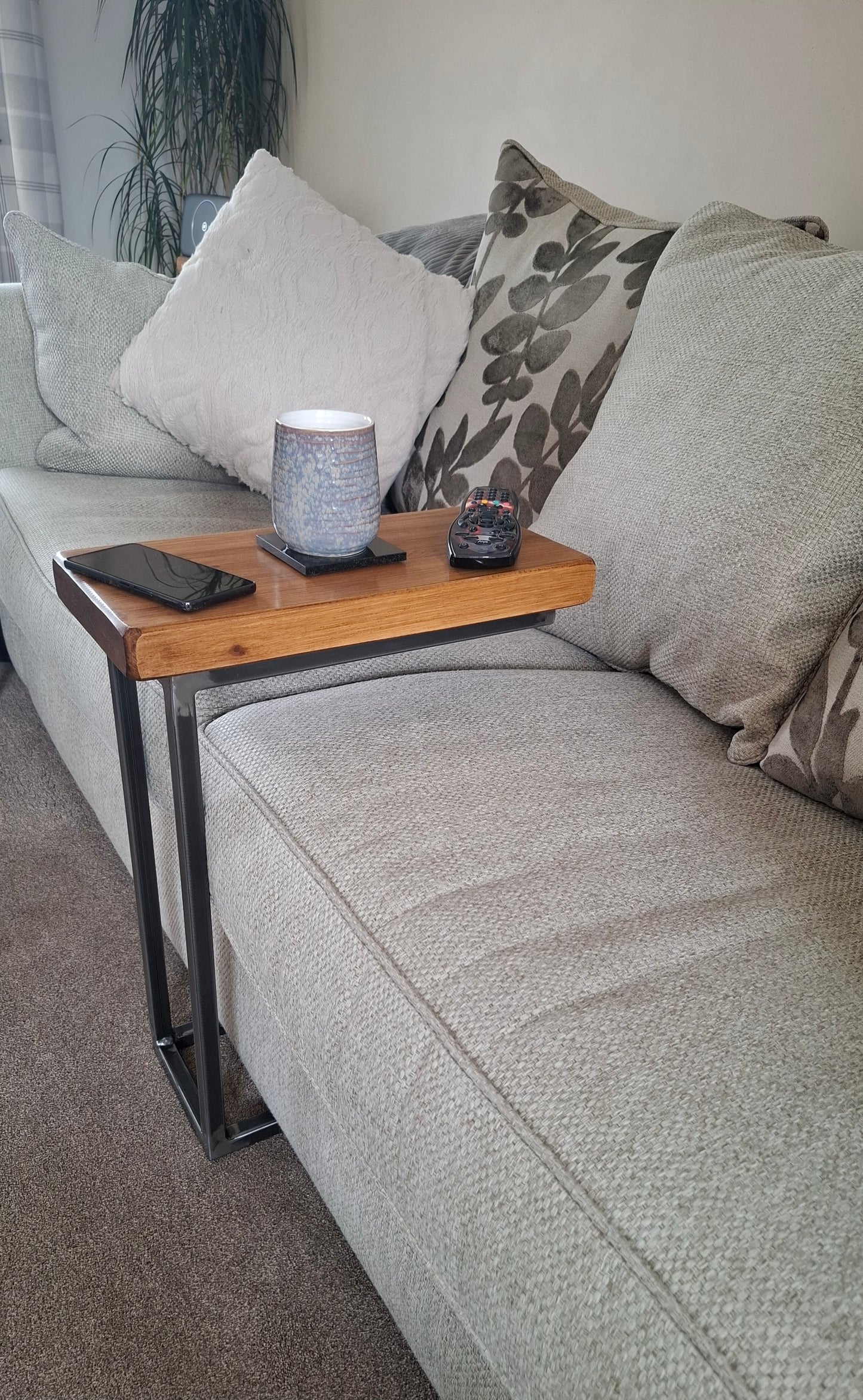 Ness C-Shaped Sofa Settee Table/Side Table