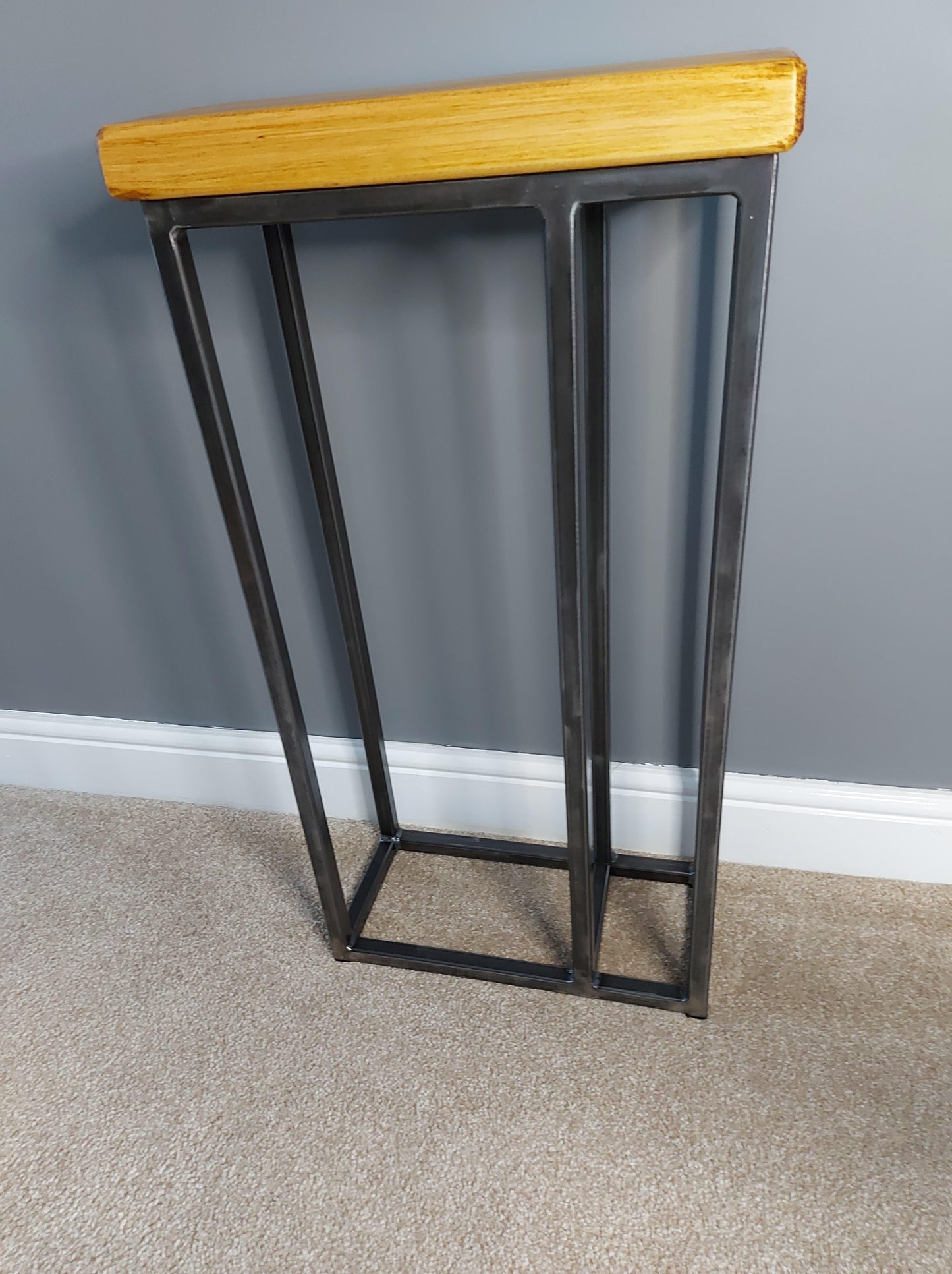 Wallace Log Holder Table with Kindling Side Panel