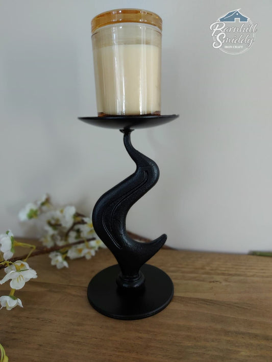 Enchanted Flame Handmade Wrought Iron Candleholder